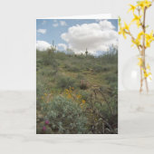 Desert Symphony-Wenskaarten of Note Cards Kaart (Gele Bloem)