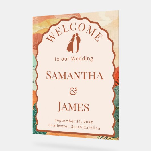 Desert Terracotta Arch Welcome Board Acryl Bord (Hoek)