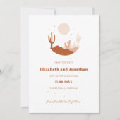 Desert Terracotta Illustratie slaat de datum op Kaart (Voorkant)