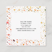 Desert Terrazzo Pattern Bobby Pins Hair Stylist Vierkante Visitekaartje (Achterkant)