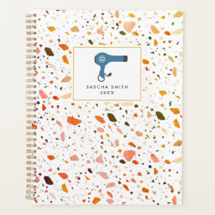 Desert Terrazzo Pattern Cosmetoloog Salon Hair Planner