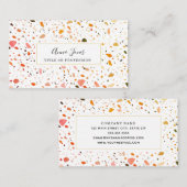 Desert Terrazzo Pattern Professional Feminine Visitekaartje (Voorkant / Achterkant)