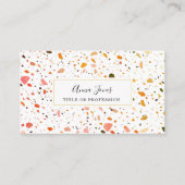 Desert Terrazzo Pattern Professional Feminine Visitekaartje (Voorkant)
