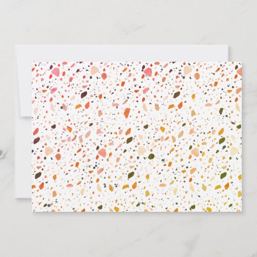 Desert Terrazzo trouwfoto Bedankkaart (Achterkant)