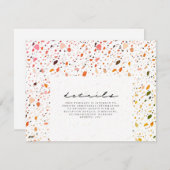 Desert Terrazzo trouwgegevens Informatiekaartje (Voorkant / Achterkant)