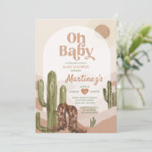 Desert Texas baby shower zuidwestelijke cactus Kaart (Staand voorkant)