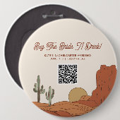 Desert Thema Koop de bruid een Drink QR-code Ronde Button 6,0 Cm (Voorkant /achterkant)