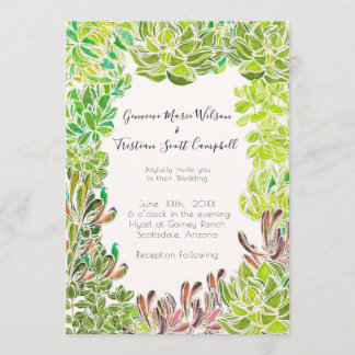 Desert Theme Bruiloft  uitnodiging