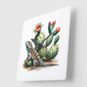 Desert Timekeeper Vierkante Klok (Hoek)