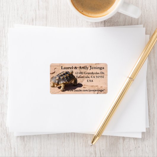 Desert Tortoise-Adresetiketten Etiket (Insitu)