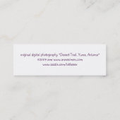 Desert Trail Landschapsfotografie bladwijzer Mini Visitekaartje (Achterkant)