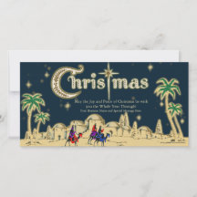 Desert Travellers Flat Christmas Wenskaart