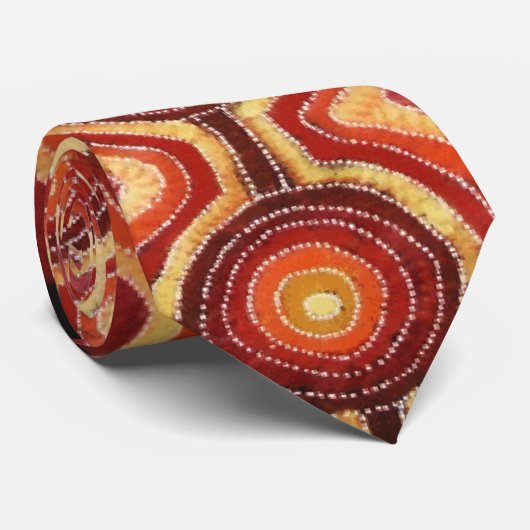 Desert Tribes Aboriginal Stropdas (Opgerold)