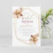 Desert Tropical Boho Pampas Grass Vrijgezellenfees Kaart (Staand voorkant)