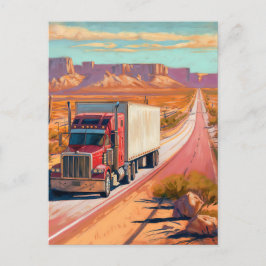 Desert Trucking - Painterly Vehicle Art Briefkaart
