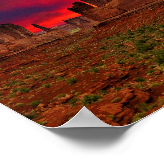 Desert Twilight Sunset Poster (Hoek)