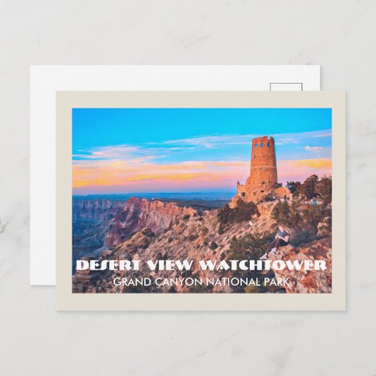 Desert Uitzicht Watchtower Grand Canyon National P Briefkaart (Voorkant / Achterkant)