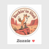 Desert Vibe_ Utah Coyote  outdoor stijl Sticker (Vel)