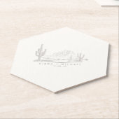 Desert Vibes Bruiloft Dank u Landschap ID1019 Kartonnen Onderzetters (Schuin)