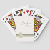 Desert Vibes bruiloft Dank u Sage Green ID1019 Pokerkaarten (Achterkant)