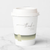 Desert Vibes Bruiloft Dank u Sage Ivoor ID1019 Papieren Bekers (Achterkant)