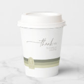 Desert Vibes Bruiloft Dank u Sage Ivoor ID1019 Papieren Bekers (Voorkant)