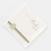 Desert Vibes Bruiloft Dank u Sage Ivoor ID1019 Servet (Hoek)