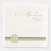 Desert Vibes Bruiloft Dank u Sage Ivoor ID1019 Servet (Voorkant)