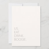 Desert Vibes Bruiloft Eet Drink Boogie Ivoor ID101 Kaart (Achterkant)