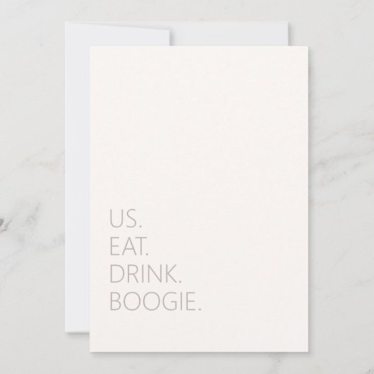 Desert Vibes Bruiloft Eet Drink Boogie Ivoor ID101 Kaart (Achterkant)