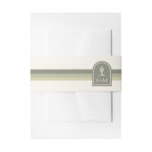 Desert Vibes Bruiloft Streep Sage ID1019 Uitnodigingen Wikkel (Voorkant Voorbeeld)