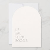 Desert Vibes Eat Drink Boogie Ivory Arch ID1019 Kaart (Achterkant)