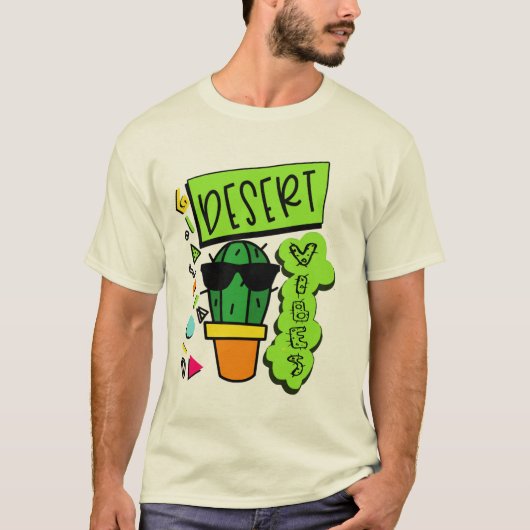 Desert Vibes Funny Cactus Shirt Arizona Desert (Voorkant)