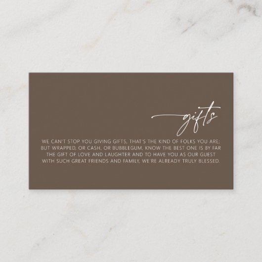 Desert Vibes Huwelijkscadeaus Gifts ID1019 Informatiekaartje (Voorkant)