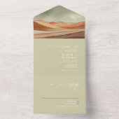 Desert Vibes Landschap Bruiloft ID1019 All In One Uitnodiging (Binnen)