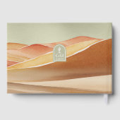 Desert Vibes Landschap Cactus Motief Bruiloft ID10 Gastenboek (Achterkant)