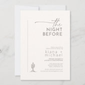 Desert Vibes Rehearsal Dinner Ivory ID1019 Kaart (Voorkant)