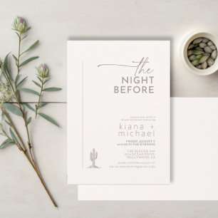 Desert Vibes Rehearsal Dinner Ivory ID1019 Kaart