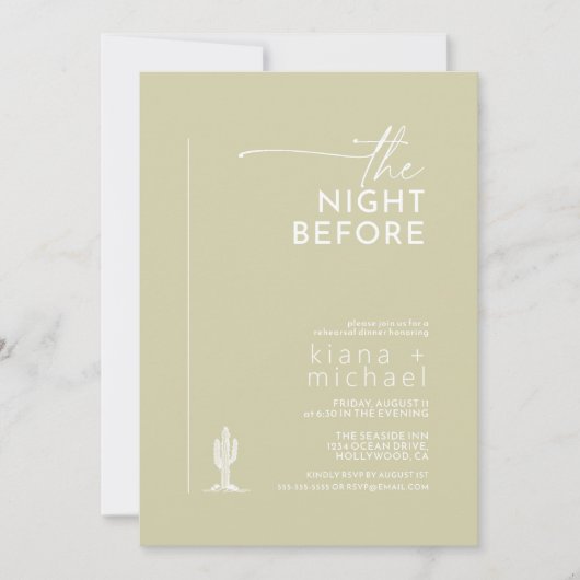 Desert Vibes repetitie diner Sage ID1019 Kaart (Voorkant)