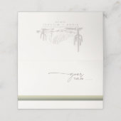 Desert Vibes Tafel Streep Sage ID1019 Plaatskaartje (Buitenkant ongevouwen)