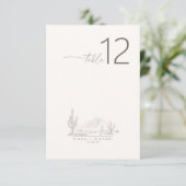 Desert Vibes Trouwtafel Nummer ID1019 Kaart (Staand voorkant)