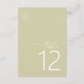 Desert Vibes Trouwtafel Nummer Sage ID1019 Kaart (Voorkant)