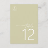 Desert Vibes Trouwtafel Nummer Sage ID1019 Kaart (Achterkant)