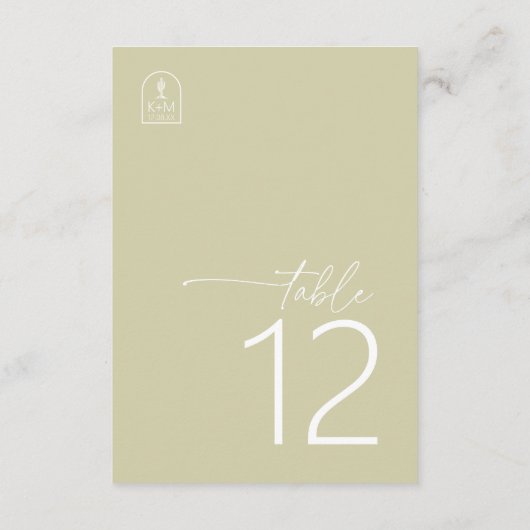 Desert Vibes Trouwtafel Nummer Sage ID1019 Kaart (Achterkant)