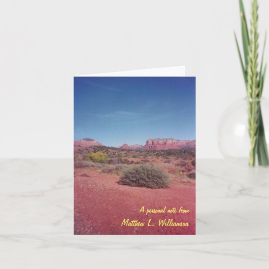 Desert Vista Blank Personalized Note Cards Notitiekaartje (Voorkant)