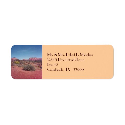 Desert Vista - Eigen label (Voorkant)