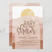 Desert Waterverf Sunset Baby shower Kaart (Voorkant / Achterkant)