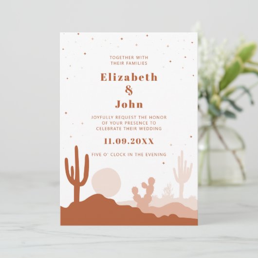 DESERT Weddenschap Kaart (Staand voorkant)