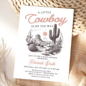 Desert Western Boy Baby shower Uitnodiging
