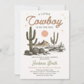 Desert Western Cowboy Baby shower Uitnodiging (Voorkant)